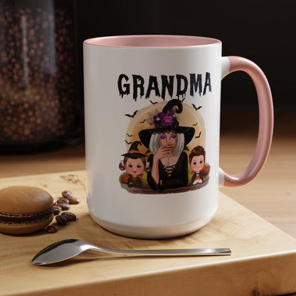 Grandma Halloween Accent Coffee Mug (11, 15oz) | Halloween Gift For Grandma