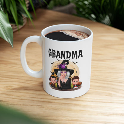 Grandma Halloween Ceramic Mug, (11oz, 15oz) | Halloween Gift For Grandma