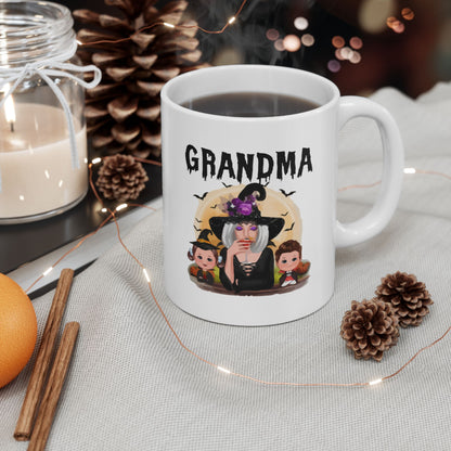 Grandma Halloween Ceramic Mug, (11oz, 15oz) | Halloween Gift For Grandma