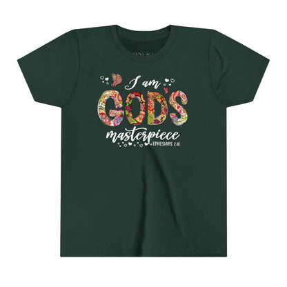 I Am God's Masterpiece | Youth Short Sleeve Tee | Kids T-Shirt