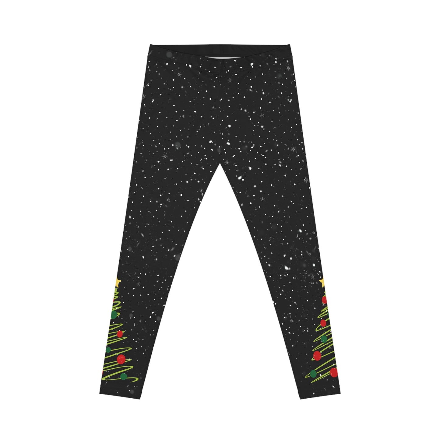 NEW Womens Holiday Christmas Tree Leggings, Snowflake Leggings, Soft Yoga Waist Pants, Exclusive Leggings,