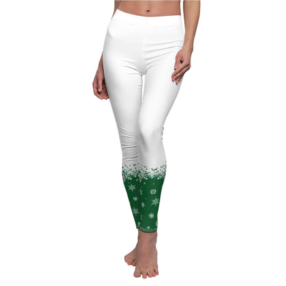 NEW Womens Holiday Christmas Snow Leggings, Snowflake Leggings, Soft Yoga Waist Pants, Exclusive Leggings,