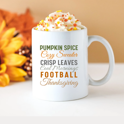 Pumpkin Spice Cozy Sweater Mug | Thanksgiving, Halloween Gift For Him Or Her