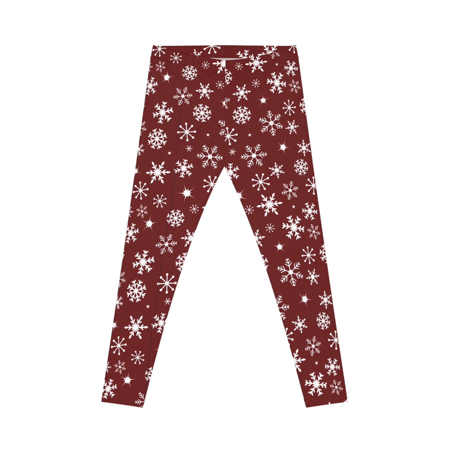 NEW Womens Holiday Christmas Snowflakes Leggings, Snowflake Leggings, Soft Yoga Waist Pants, Custom Leggings,