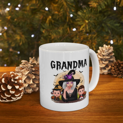 Grandma Halloween Ceramic Mug, (11oz, 15oz) | Halloween Gift For Grandma