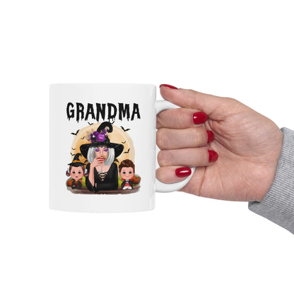 Grandma Halloween Ceramic Mug, (11oz, 15oz) | Halloween Gift For Grandma