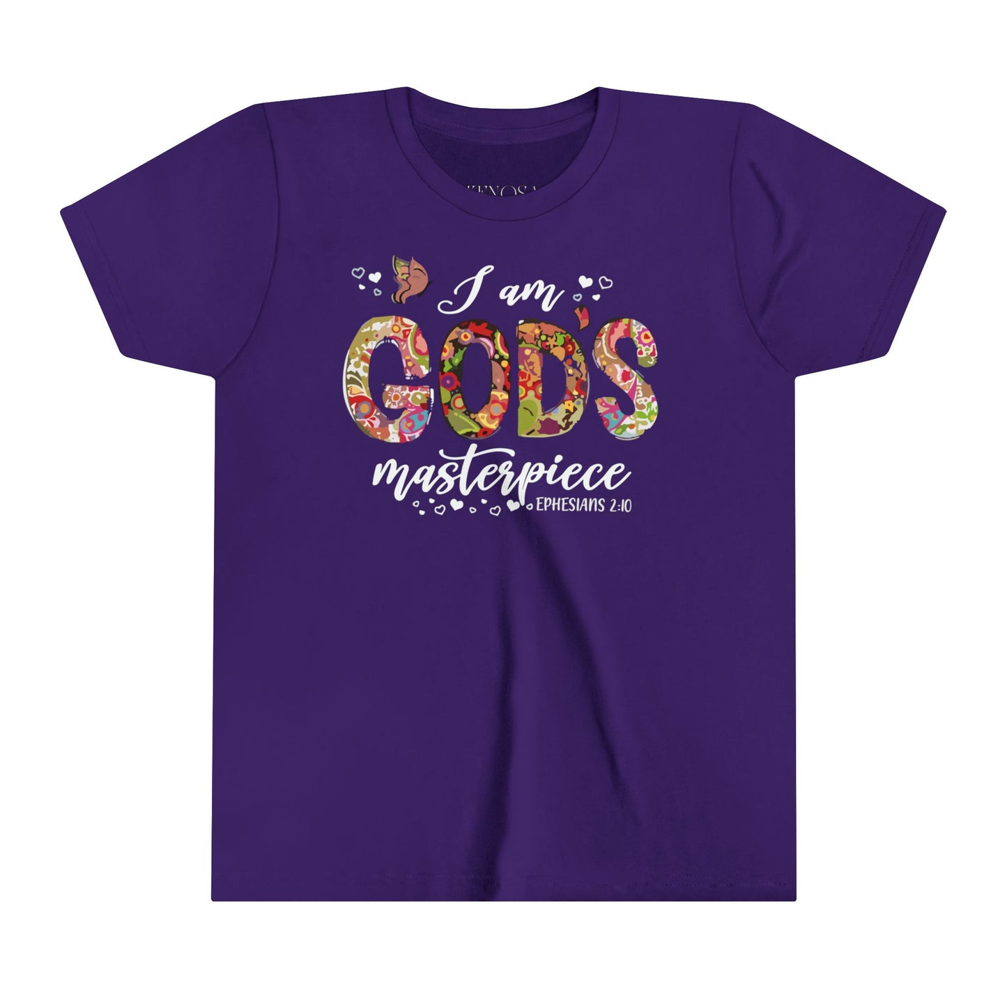 I Am God's Masterpiece | Youth Short Sleeve Tee | Kids T-Shirt