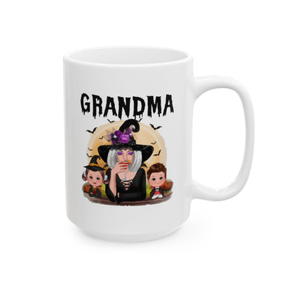 Grandma Halloween Ceramic Mug, (11oz, 15oz) | Halloween Gift For Grandma