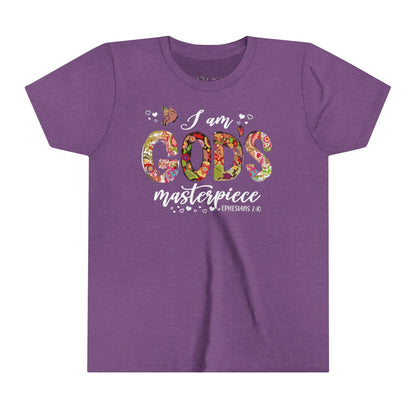 I Am God's Masterpiece | Youth Short Sleeve Tee | Kids T-Shirt