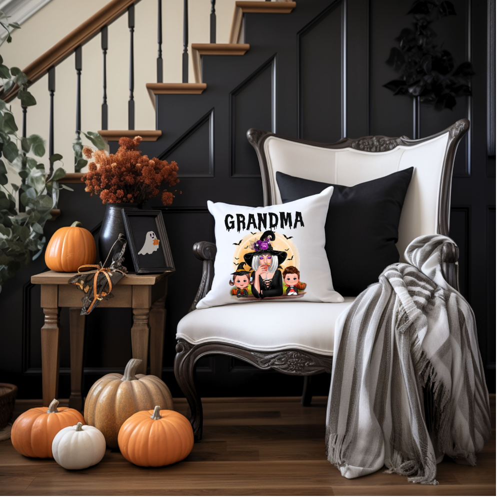 Spooky Daddy, Grandma Halloween Pillow | Halloween Party Pillow , Spooky Season Gift for Dad, Gift For Grandma