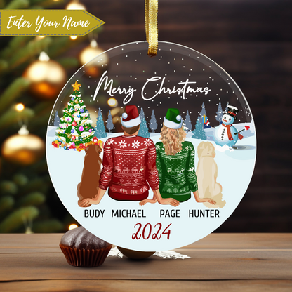 Personalized Merry Christmas Acrylic Ornaments | Gift For Pet Lovers