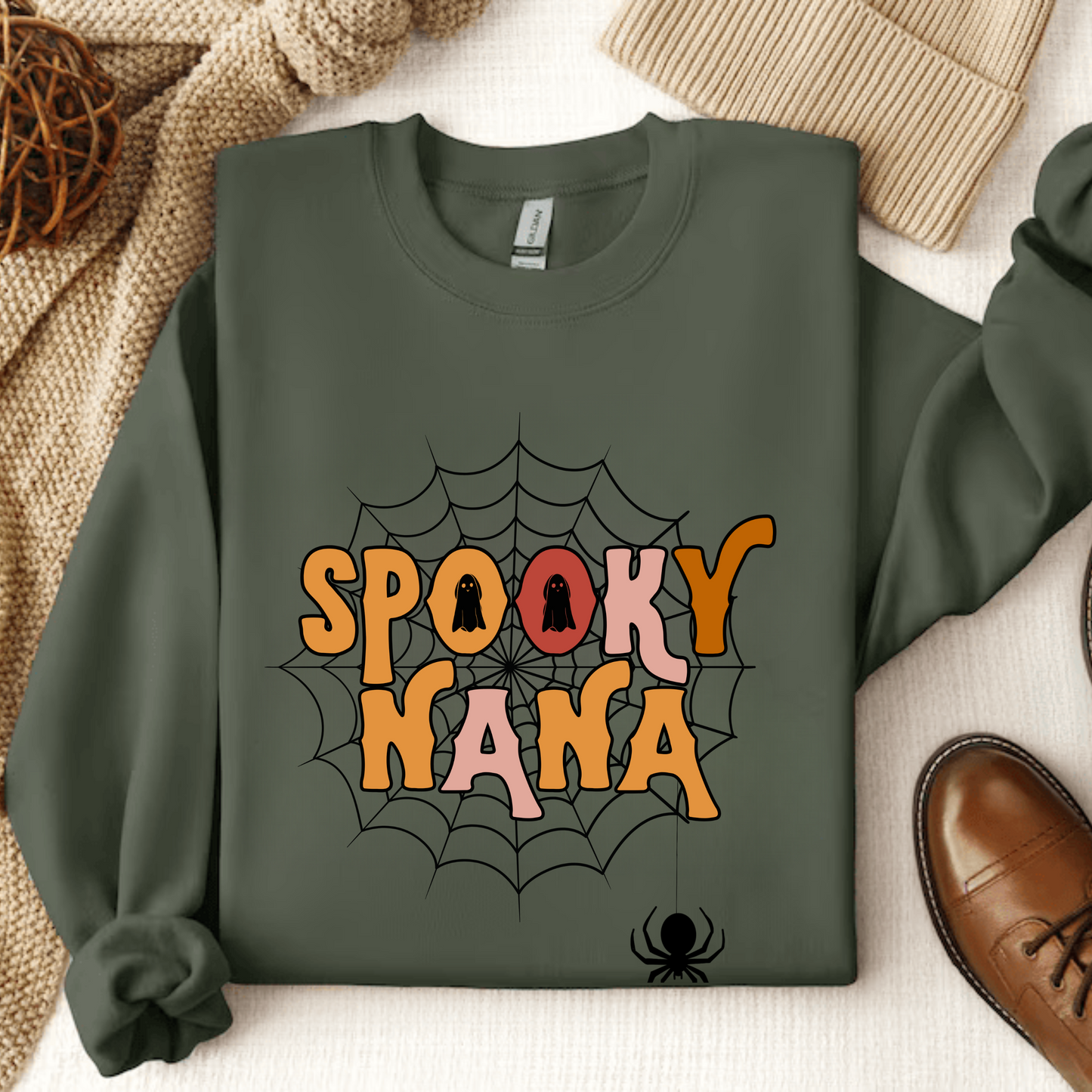 Spooky NaNa Shirt, Halloween Sweatshirt, Halloween Party Shirt, Spooky Season Shirt, Gift for Nana