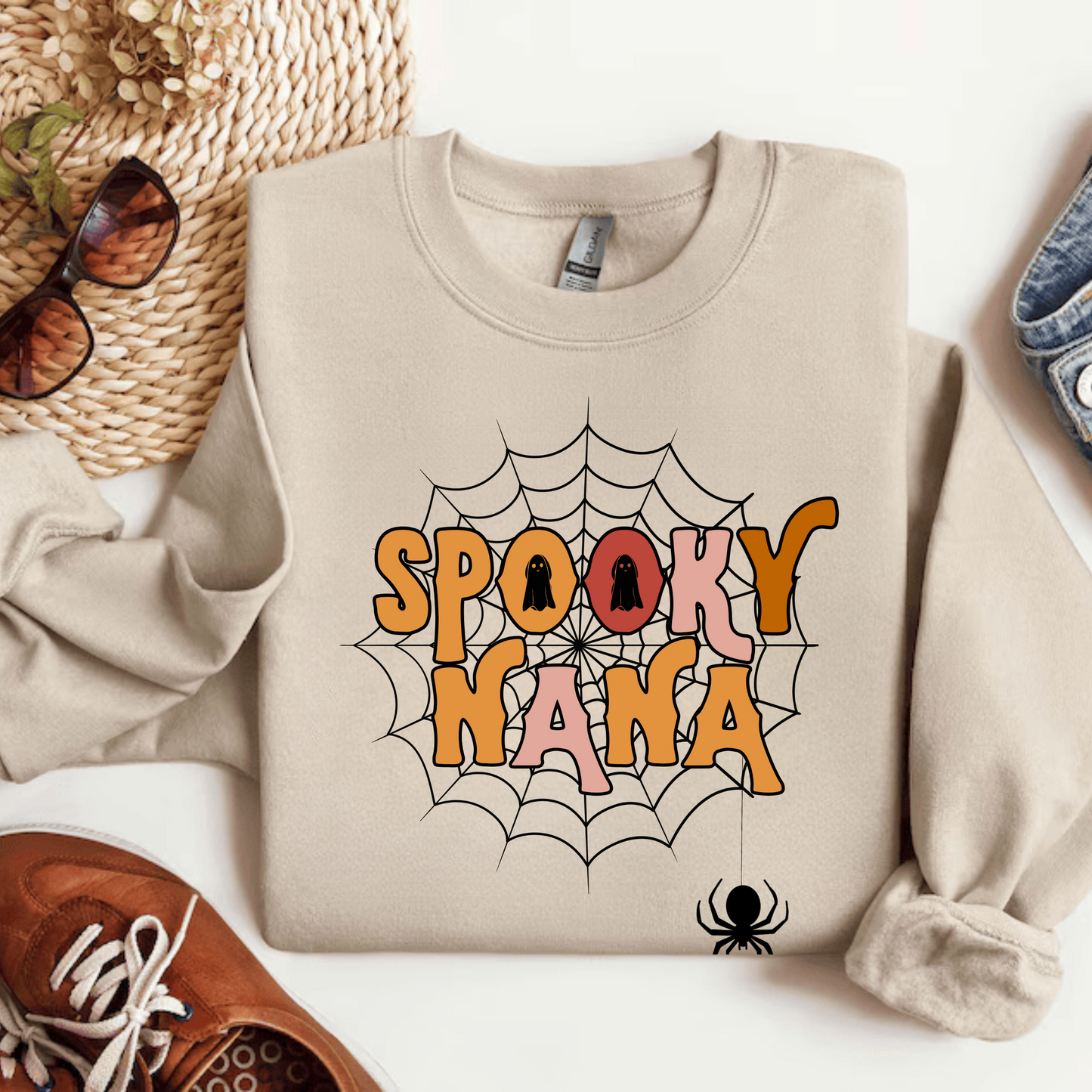 Spooky NaNa Shirt, Halloween Sweatshirt, Halloween Party Shirt, Spooky Season Shirt, Gift for Nana