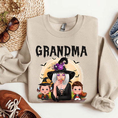 Grandma Halloween T-Shirt | Sweatshirt, Personalized Gift For Grandma