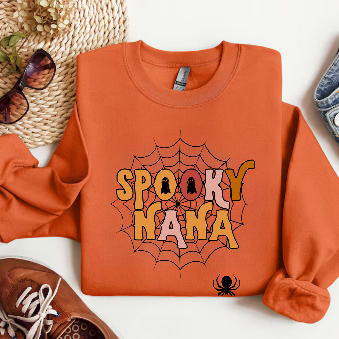 Spooky NaNa Shirt, Halloween Sweatshirt, Halloween Party Shirt, Spooky Season Shirt, Gift for Nana