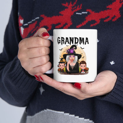 Grandma Halloween Ceramic Mug, (11oz, 15oz) | Halloween Gift For Grandma