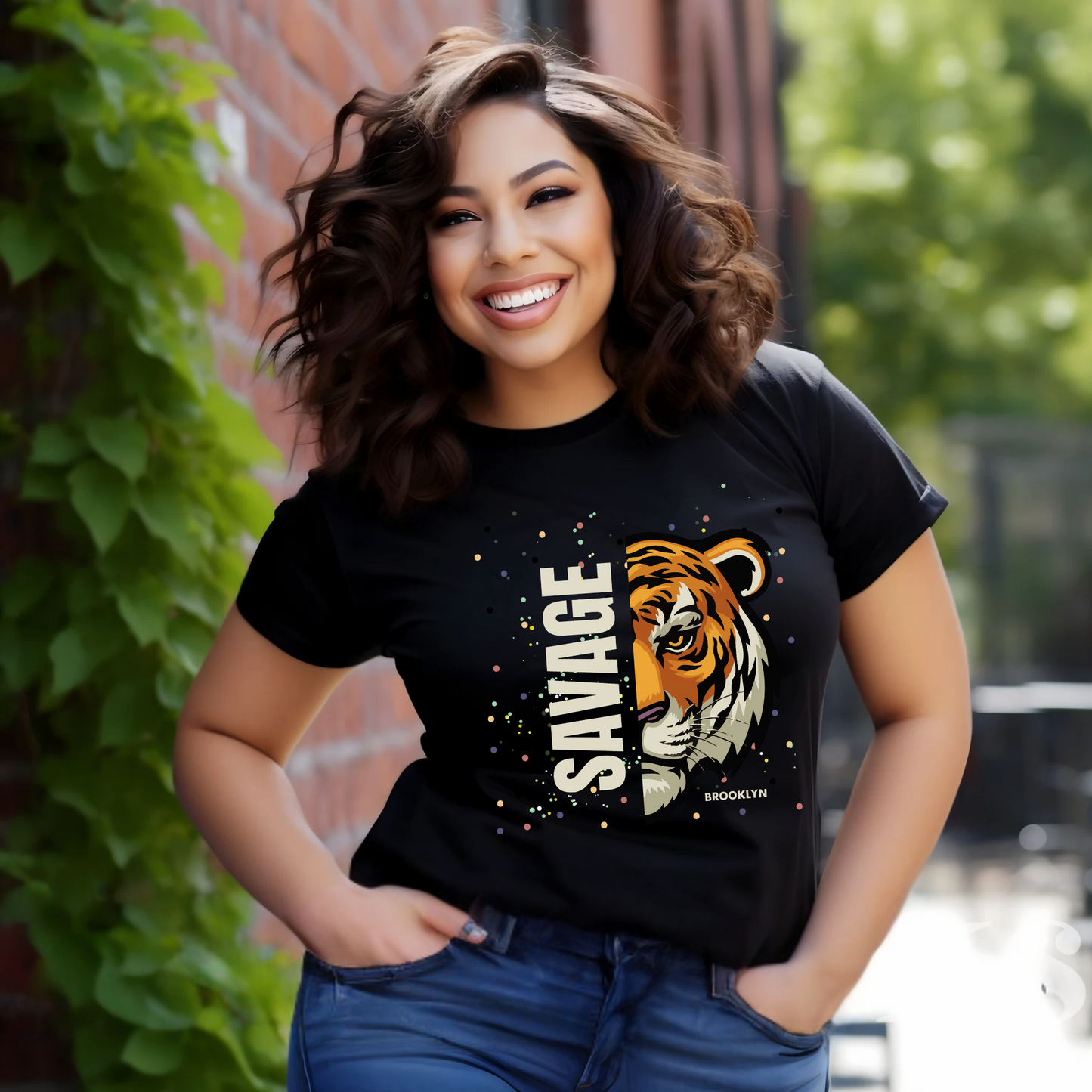 Personalized Savage Tiger T-Shirt, Gift For Her, Gift For Him