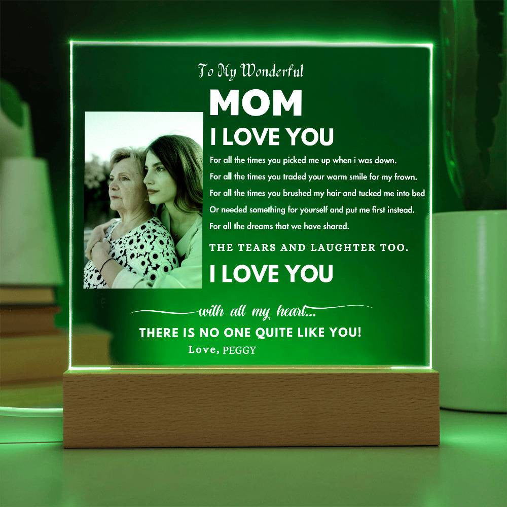 Personalized Photo Night Light For Mom, Dad, Grandma| Gift For Mom, Gift For Grandma,Gift For Dad Acrylic Plaque