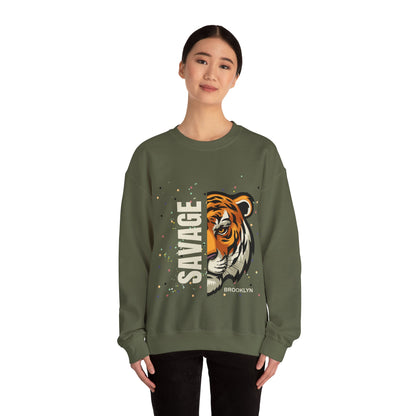 Savage Tiger Unisex Crewneck Sweatshirt