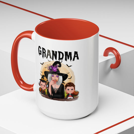 Grandma Halloween Accent Coffee Mug (11, 15oz) | Halloween Gift For Grandma