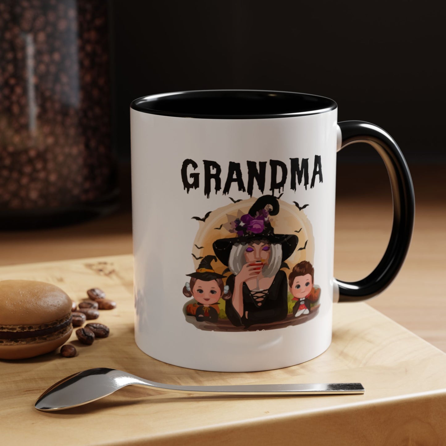 Grandma Halloween Accent Coffee Mug (11, 15oz) | Halloween Gift For Grandma