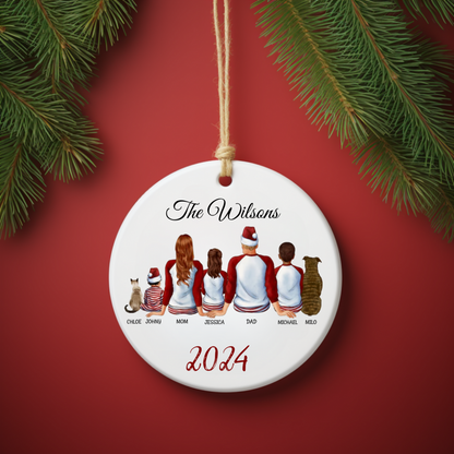 Personalized Christmas Family Ornament | Christmas Gift For Family