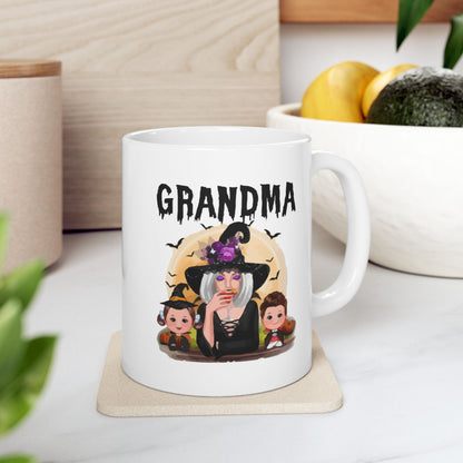 Grandma Halloween Ceramic Mug, (11oz, 15oz) | Halloween Gift For Grandma