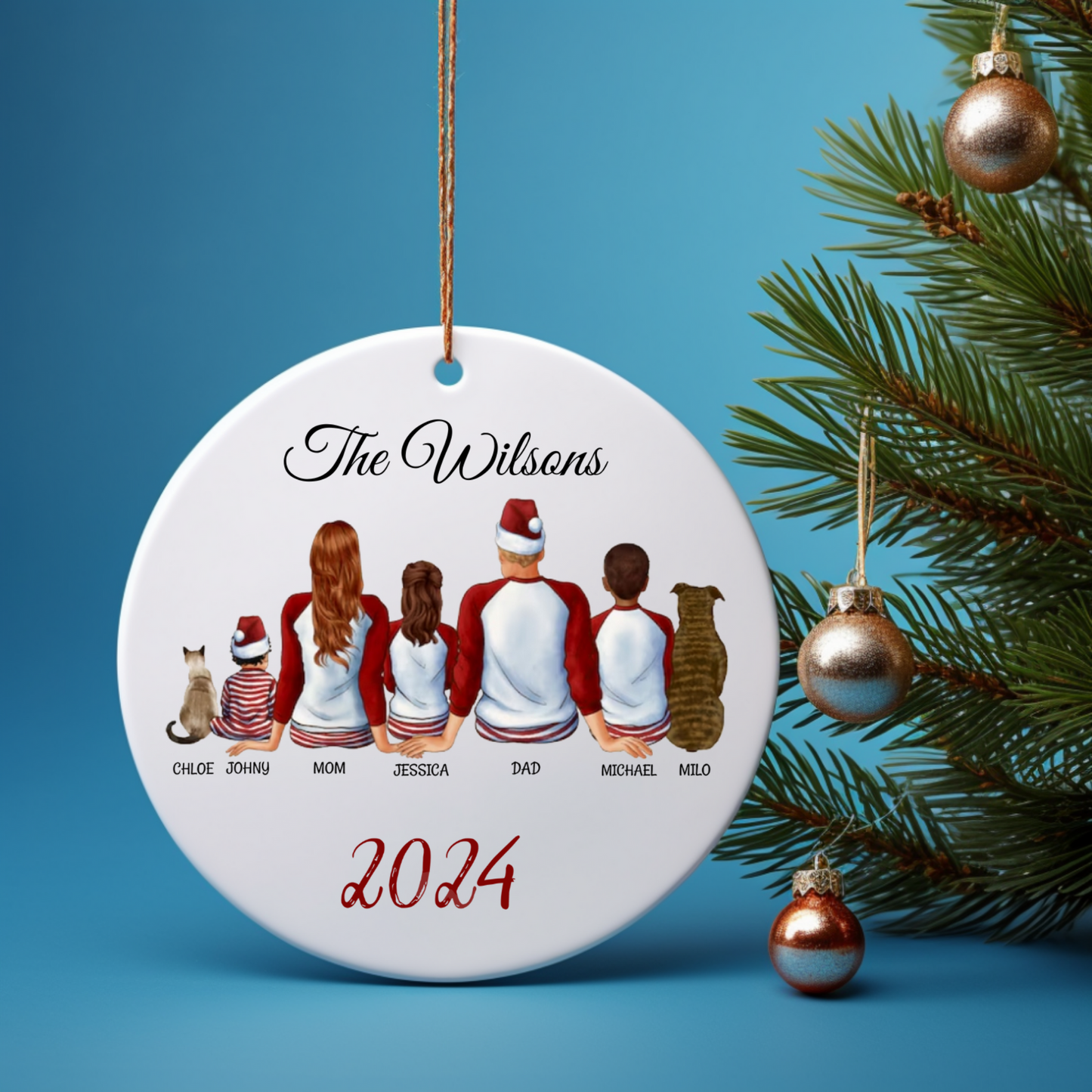 Personalized Christmas Family Ornament | Christmas Gift For Family