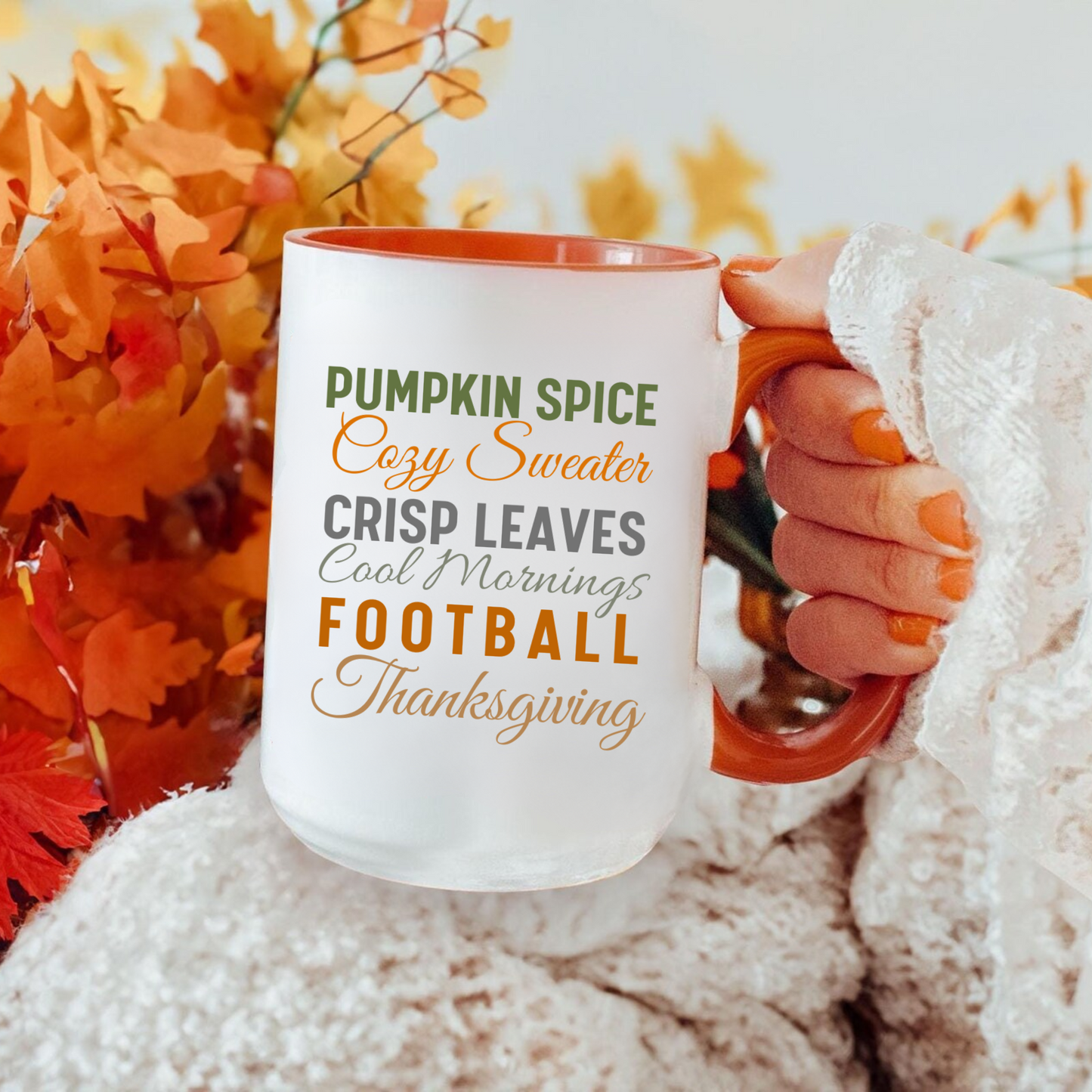 Pumpkin Spice Cozy Sweater Mug | Thanksgiving, Halloween Gift For Him Or Her