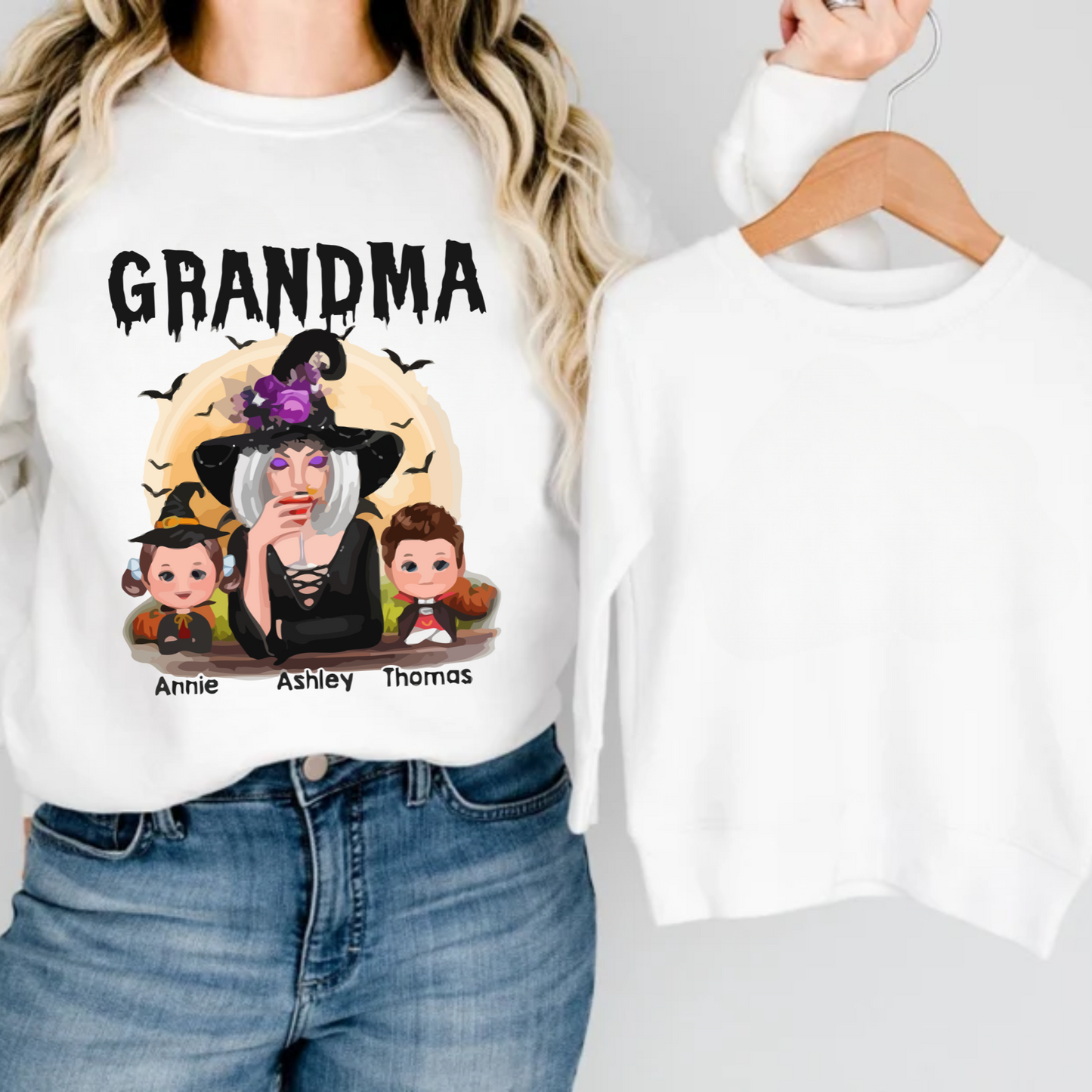 Personalized Grandma Collection | Halloween Sweatshirt, Hoodie, Pillow & Mug | Gift For Grandma