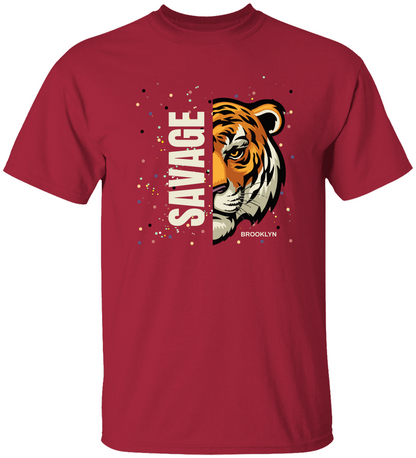 Personalized Savage Tiger T-Shirt, Gift For Her, Gift For Him