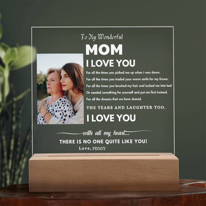 Personalized Photo Night Light For Mom, Dad, Grandma| Gift For Mom, Gift For Grandma,Gift For Dad Acrylic Plaque