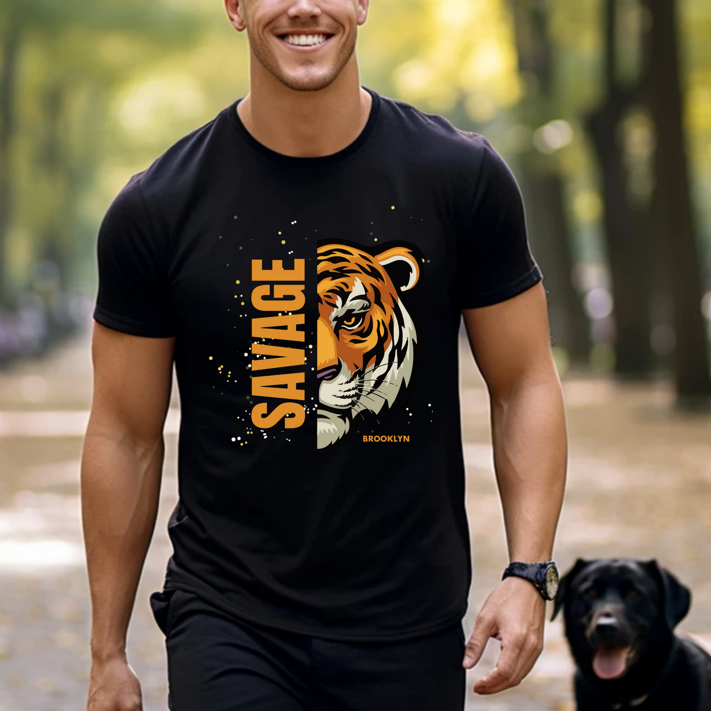 Personalized Savage Tiger T-Shirt, Gift For Her, Gift For Him