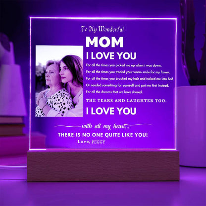 Personalized Photo Night Light For Mom, Dad, Grandma| Gift For Mom, Gift For Grandma,Gift For Dad Acrylic Plaque