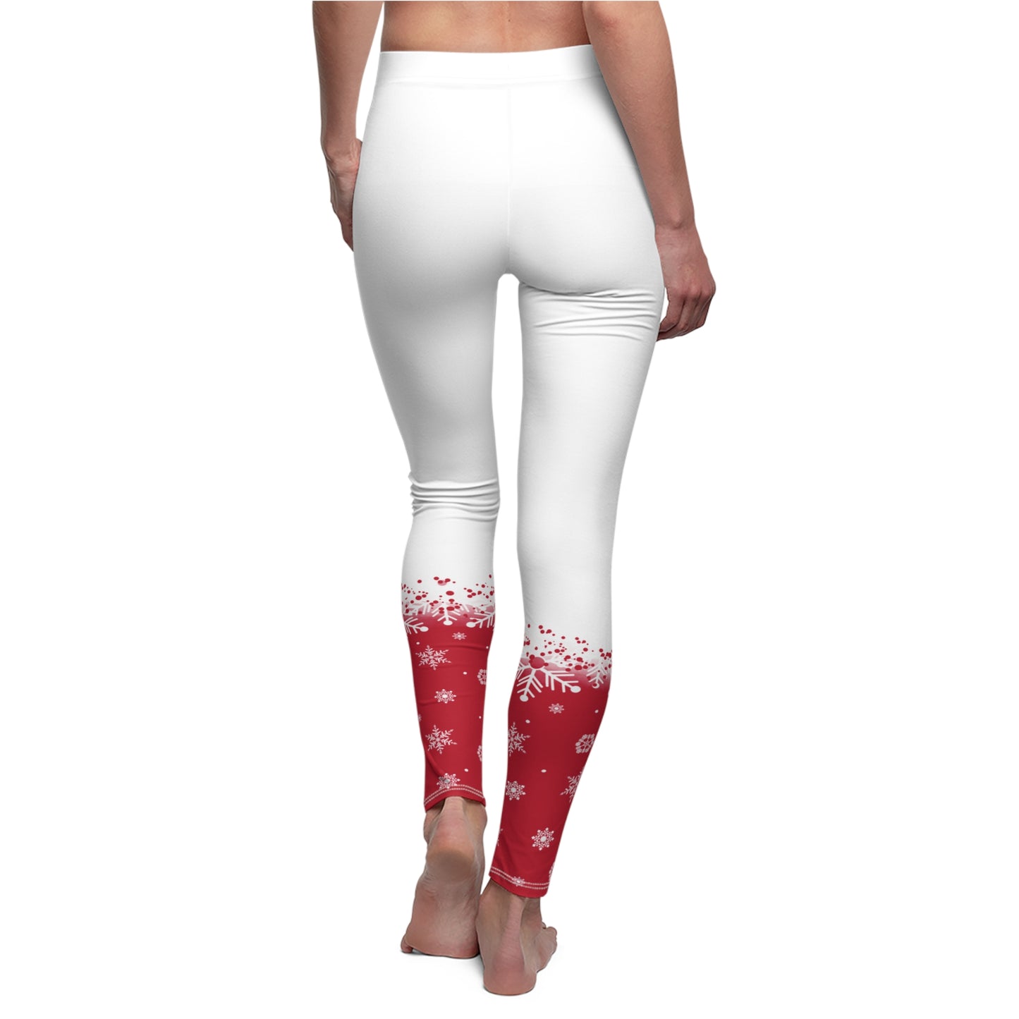 NEW Womens Holiday Christmas Snow Leggings, Snowflake Leggings, Soft Yoga Waist Pants, Exclusive Leggings,