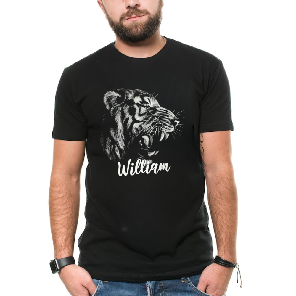 Black  And White Tiger Personalized Shirt | Personalized Sweatshirt | Hoodies