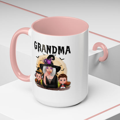 Grandma Halloween Accent Coffee Mug (11, 15oz) | Halloween Gift For Grandma