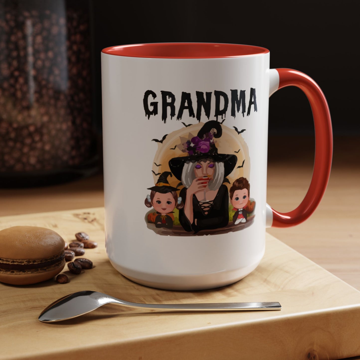 Grandma Halloween Accent Coffee Mug (11, 15oz) | Halloween Gift For Grandma