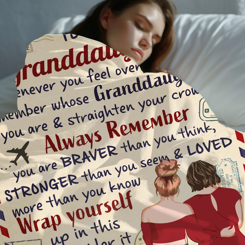 You Are Braver Than You Think | Cozy Blanket For Granddaughter