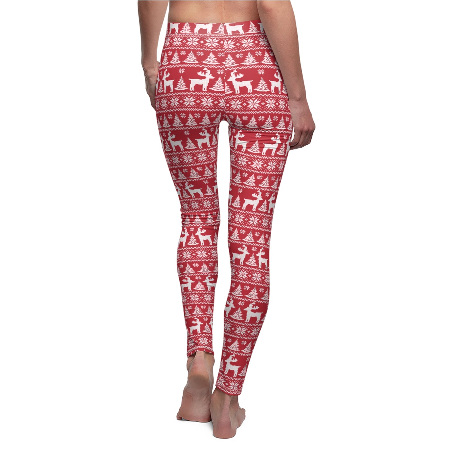 Christmas Leggings for Women with Holly, Holiday Yoga Pant, Womens Outfit,Christmas Gift for Her