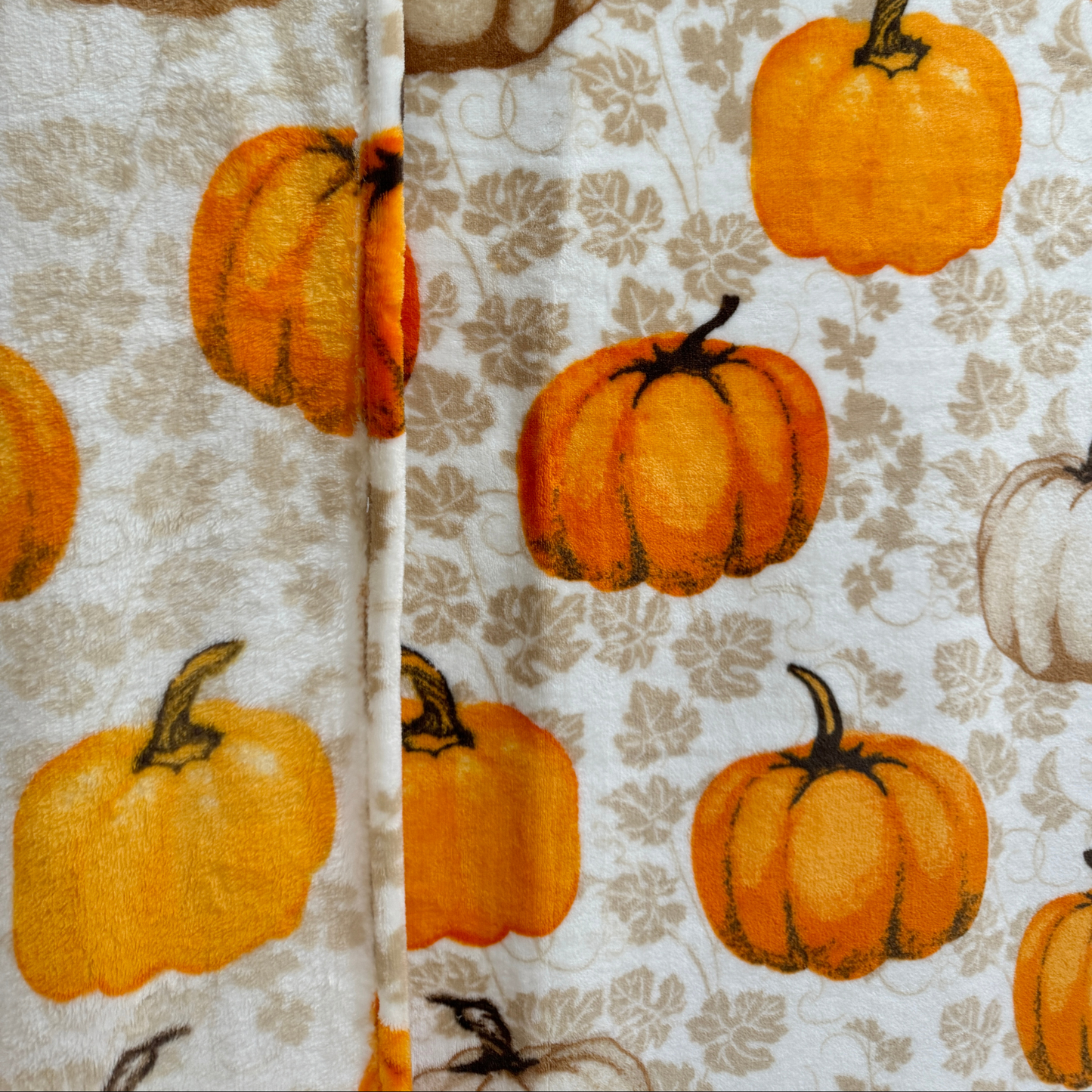 Pumpkin Kisses And Harvest Wishes | Fall, Thanksgiving Plush Throw Blanket