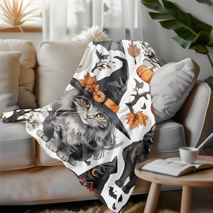 Fall Halloween Blanket | Halloween Gift For Her Or Him