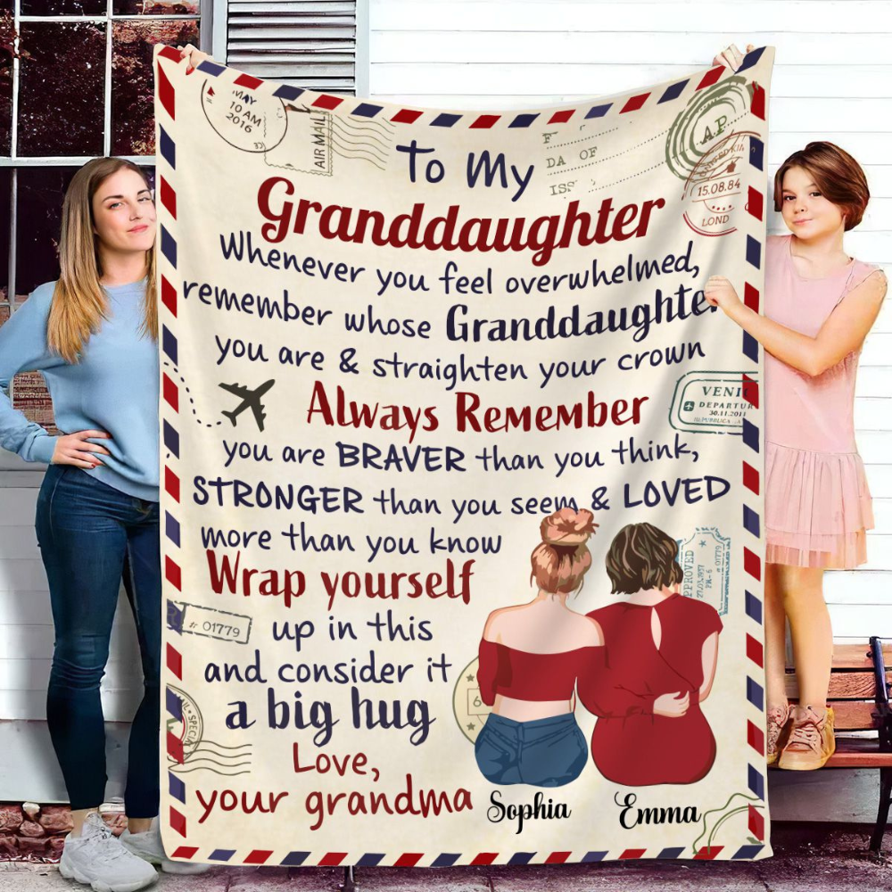 You Are Braver Than You Think | Cozy Blanket For Granddaughter