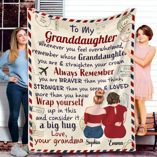 You Are Braver Than You Think | Cozy Blanket For Granddaughter