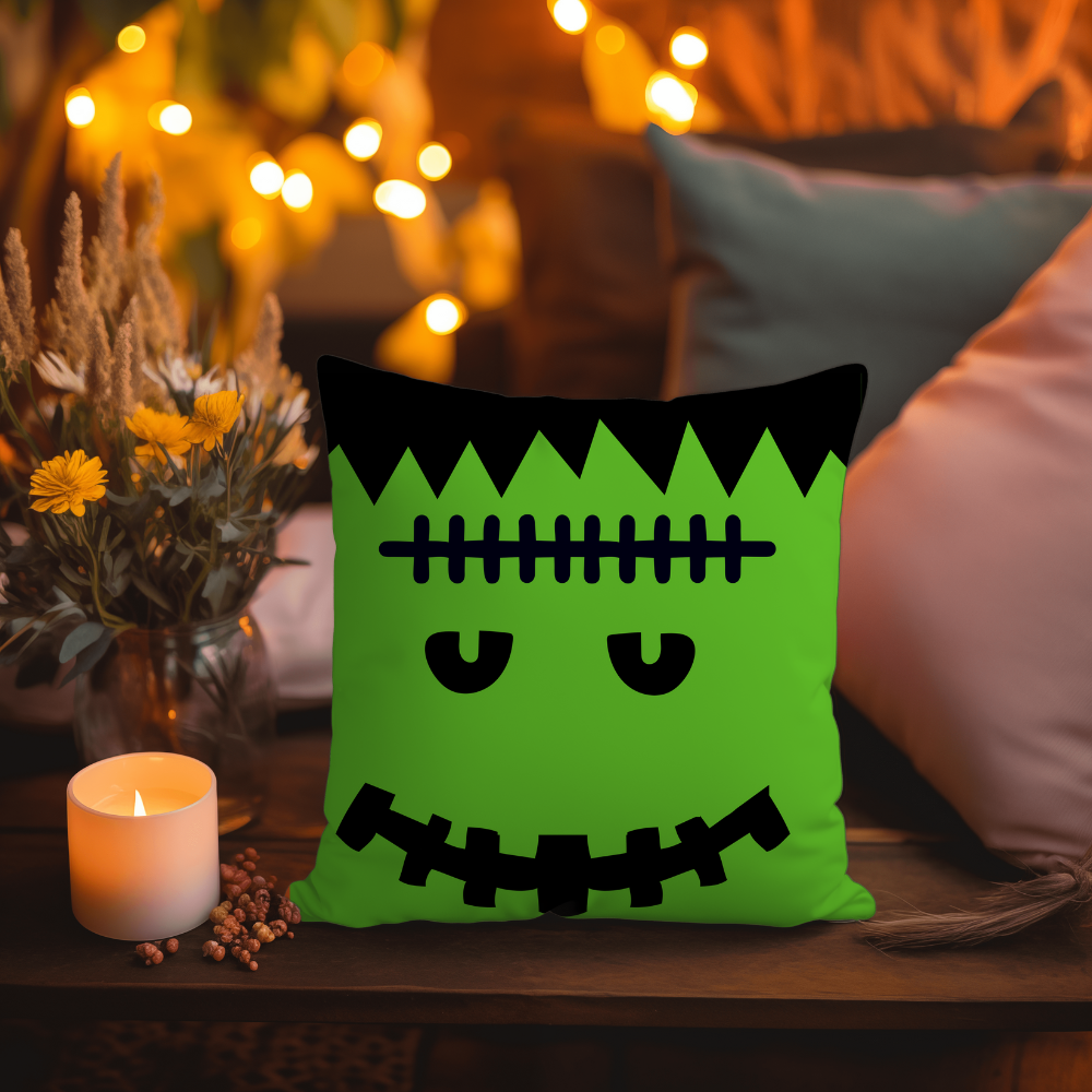 Pumpkin, Ghost, Green Man and Cat Face | Halloween Pillow Sets | Halloween Gift