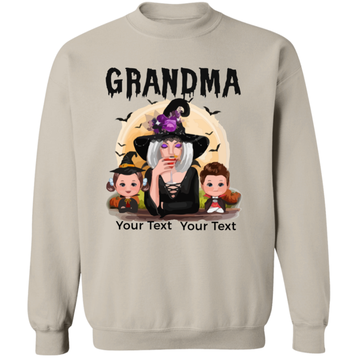 Grandma Halloween T-Shirt | Sweatshirt, Personalized Gift For Grandma