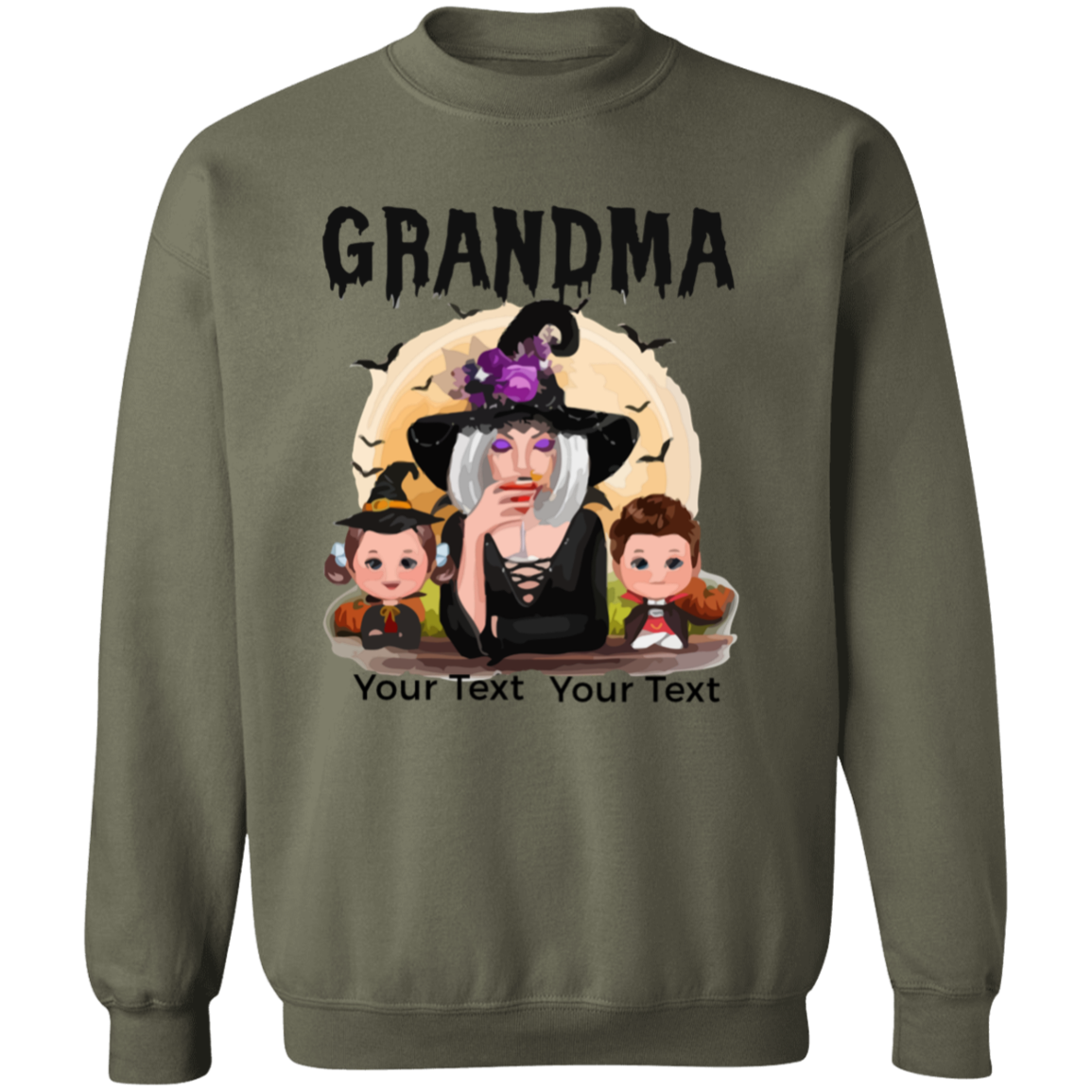 Grandma Halloween T-Shirt | Sweatshirt, Personalized Gift For Grandma