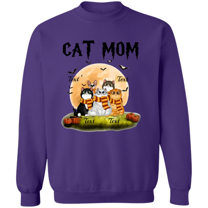 Cat Mom Shirt, Halloween Sweatshirt, Halloween Gift For Cat Lovers