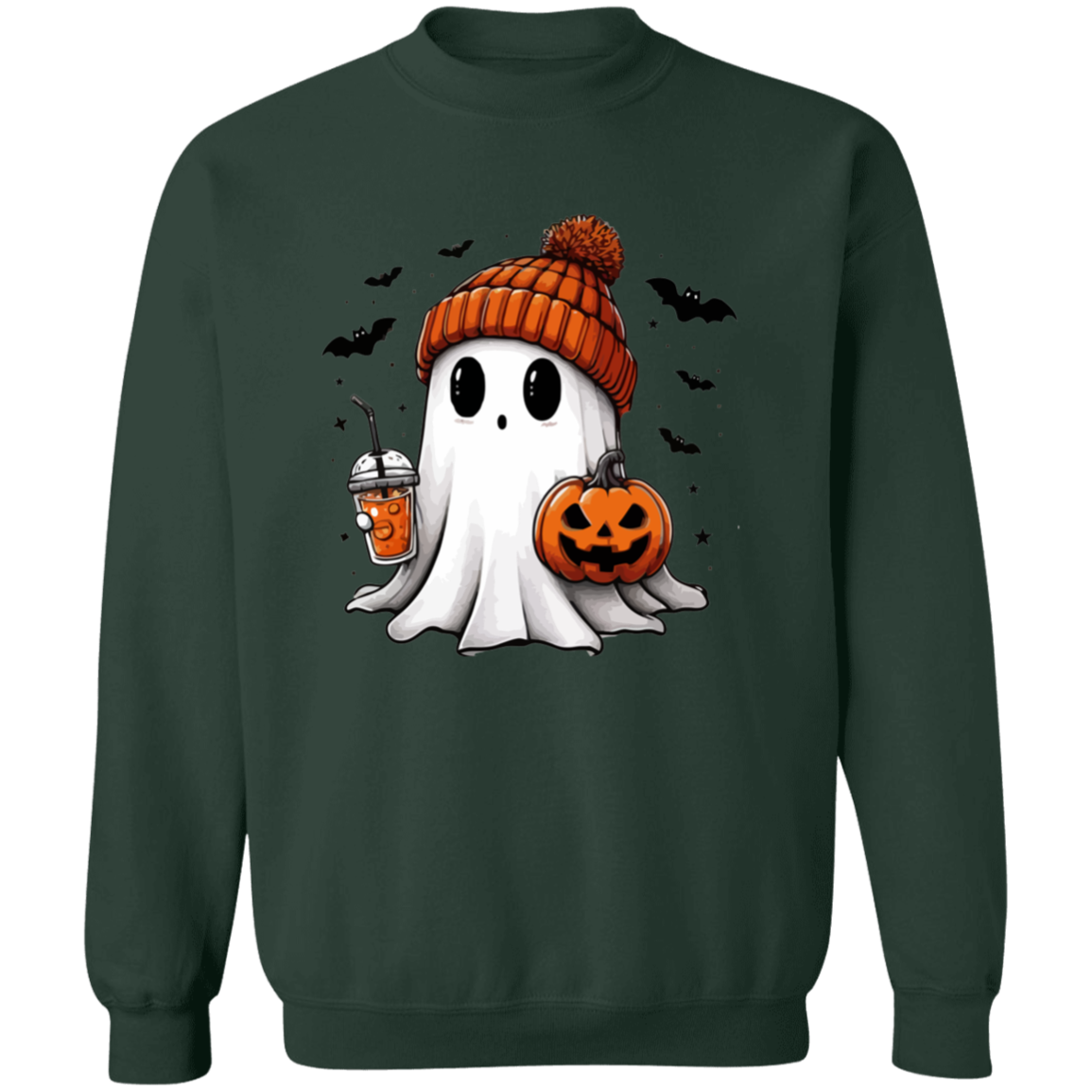 Ghost With Pumpkin Halloween T-Shirt | Sweatshirt