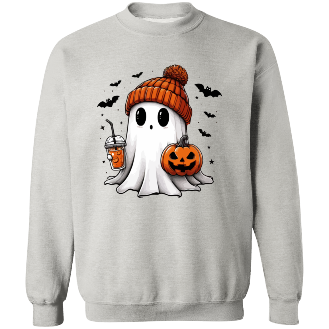 Ghost With Pumpkin Halloween T-Shirt | Sweatshirt